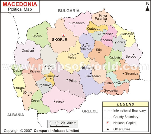 Skopje map